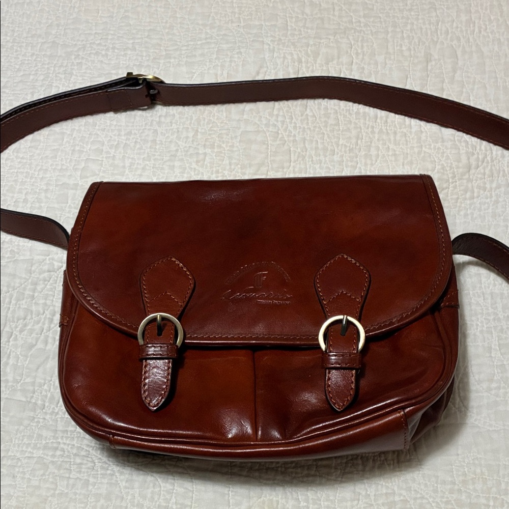 Leonardo Handmade in Italy Brown Leather Bag